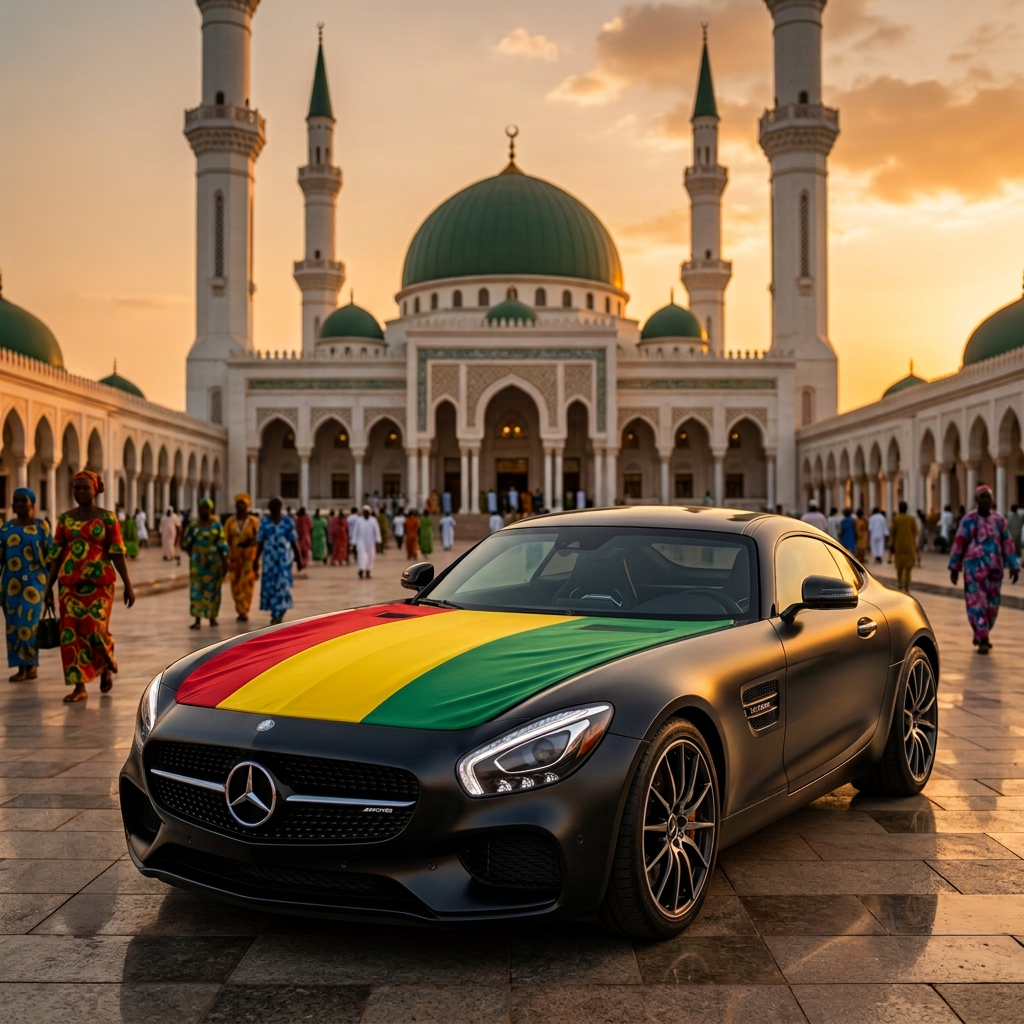 Drapeau de capot Guinée